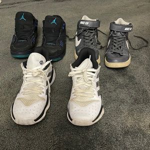 Air Jordan Flight23 10.5, Nike SB 10.5, Adidas Harden 10. Price for all 3. used